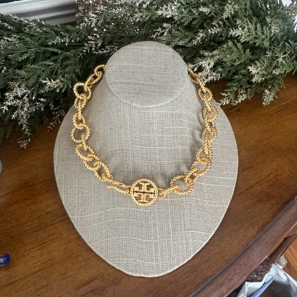 Tory Burch• Gold heavy plated rope Necklace and Bracelet set $425 - Picture 5 of 5